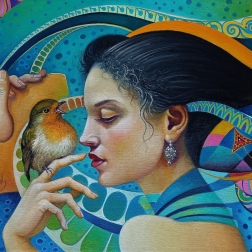Painting for sale online - The Bird Bringing News