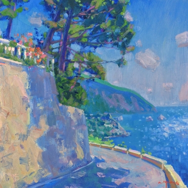 Painting for sale online - Crimean holidays, road to Gurzuf