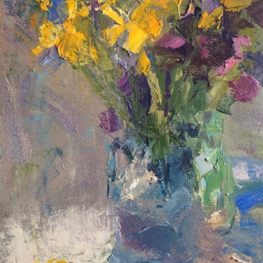 Painting for sale online - Yellow on purple