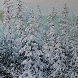 Painting for sale online - Study with snow