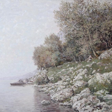 Painting for sale online - The Volga bank