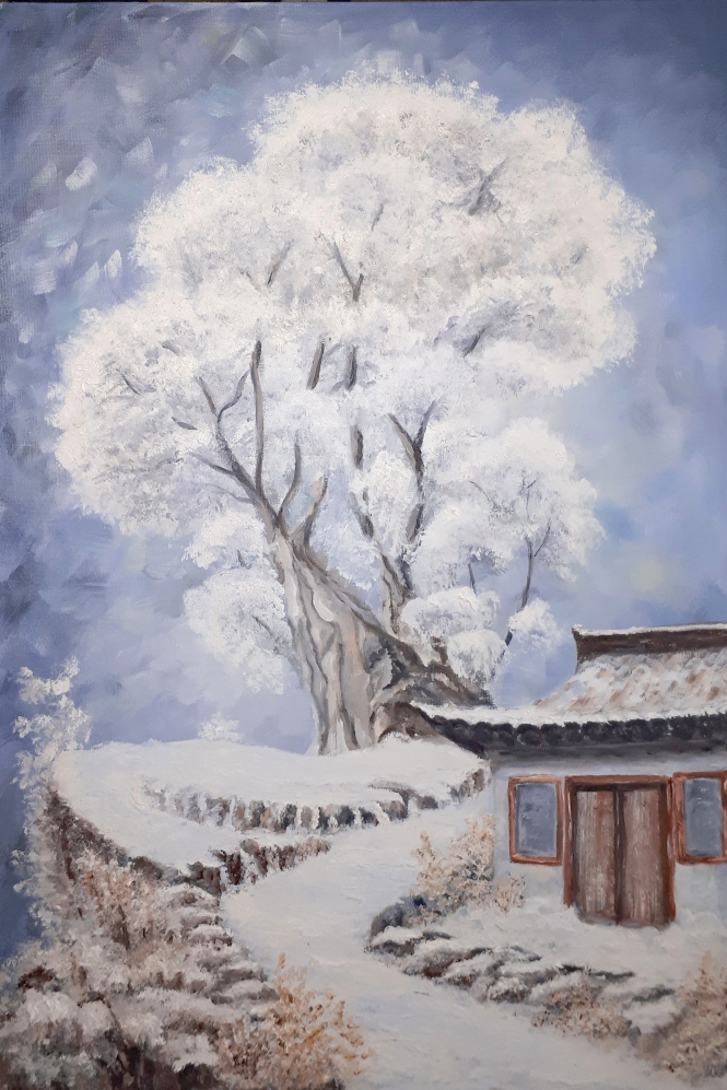 Painting for sale online - In the arms of white silence