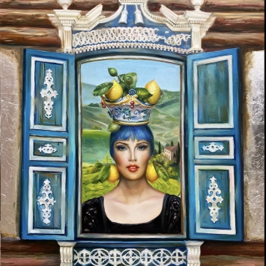 Painting for sale online - Open windows of Russia.Italy