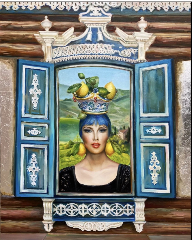 Painting for sale online - Open windows of Russia.Italy