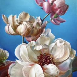 Painting for sale online - Psychotherapy by banality or just peonies
