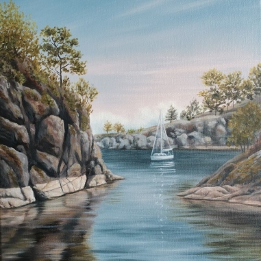 Painting for sale online - On the surface of Karelian lakes