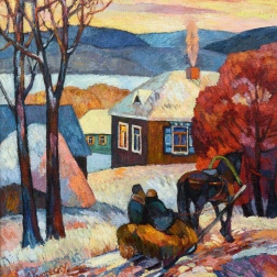Painting for sale online - On a winter evening
