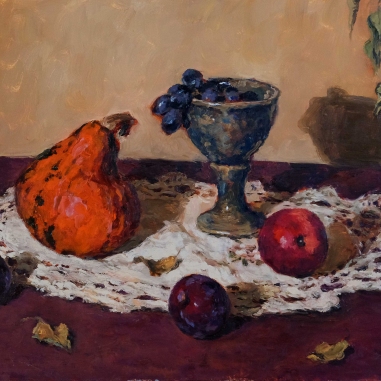 Painting for sale online - Still life with fruits and pumpkin