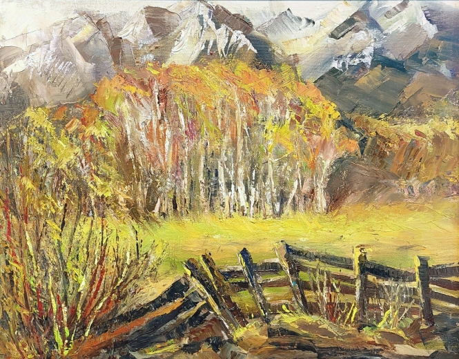 Painting for sale online - Spring in the village