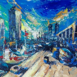 Painting for sale online - Hua Hin Fish Market