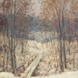 Painting for sale online - Bridge in the village