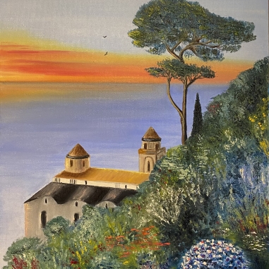 Painting for sale online - Warm evening in Amalfi