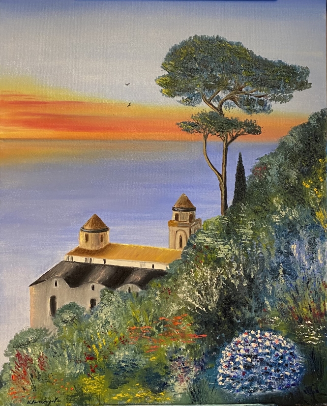Painting for sale online - Warm evening in Amalfi