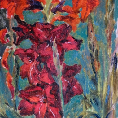 Painting for sale online - A study with gladioli