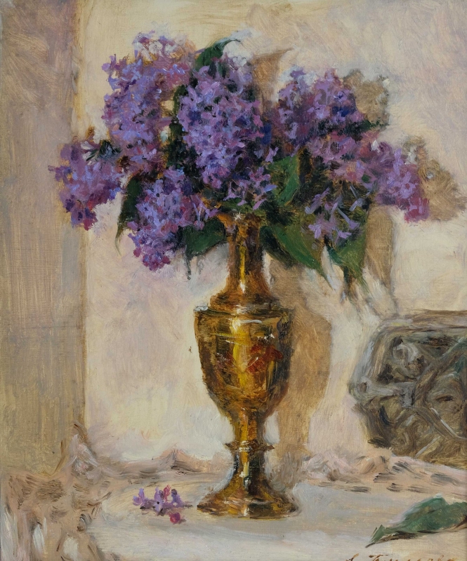 Painting for sale online - Still life with a bouquet of lilacs