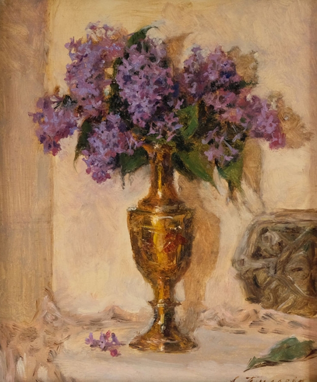 Painting for sale online - Still life with a bouquet of lilacs