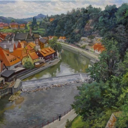 Painting for sale online - Cesky Krumlov