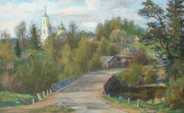 Painting for sale online - The Road to Christmas