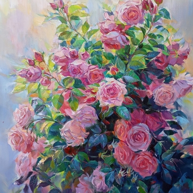 Painting for sale online - Pink bouquet.