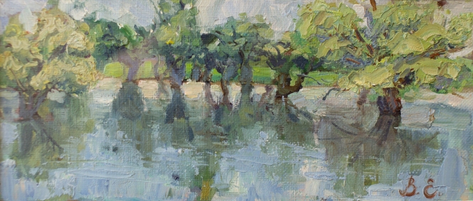 Painting for sale online - Flooded trees