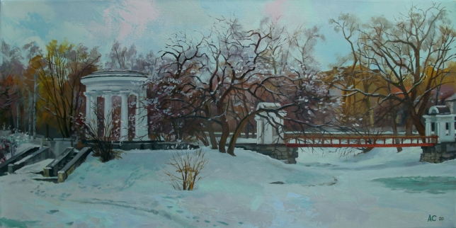 Painting for sale online - March in the city