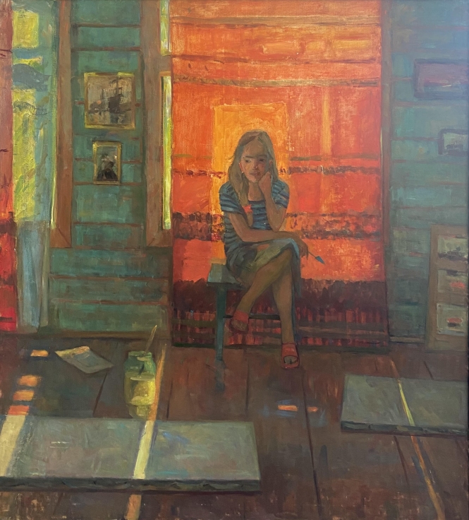 Painting for sale online - I'm on a red background