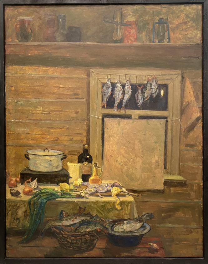 Painting for sale online - Still life with fresh fish