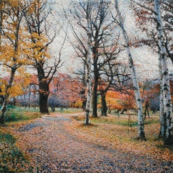 Painting for sale online - In the Botanical Garden in autumn