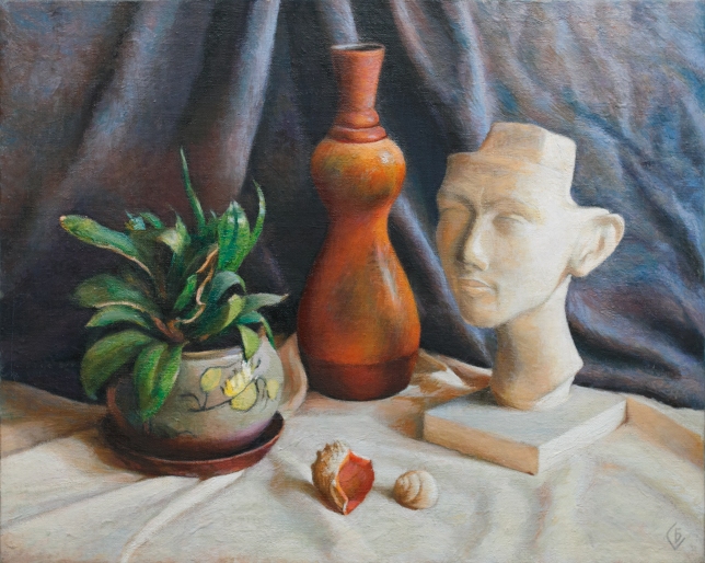 Painting for sale online - Still life with Nefertiti