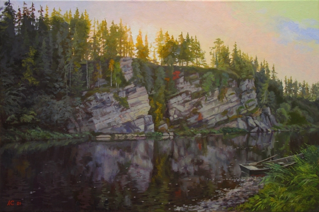 Painting for sale online - The day is fading