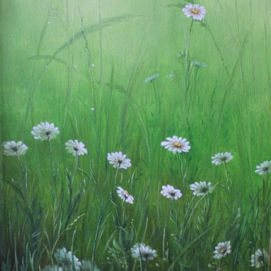 Painting for sale online - Chamomile field