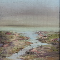 Painting for sale online - Marsh landscape. Stream