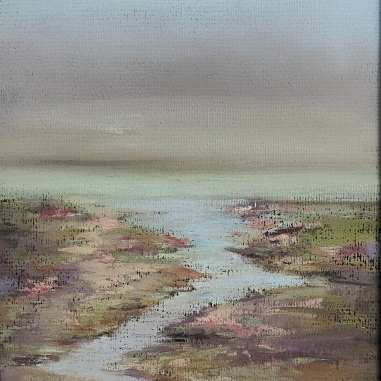 Painting for sale online - Marsh landscape. Stream