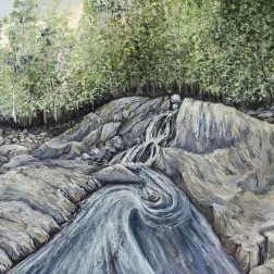 Painting for sale online - The Power of Water. On the Ruins of the Girvas Paleovolcano. Republic of Karelia