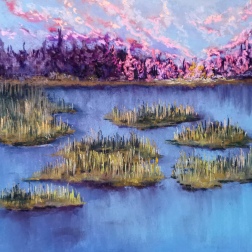 Painting for sale online - Marsh landscape near the Ruskeala nature reserve