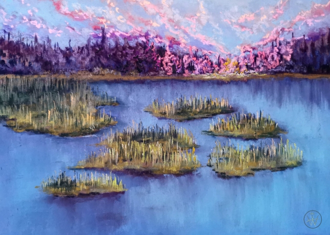 Painting for sale online - Marsh landscape near the Ruskeala nature reserve