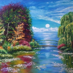 Painting for sale online - Moon Garden