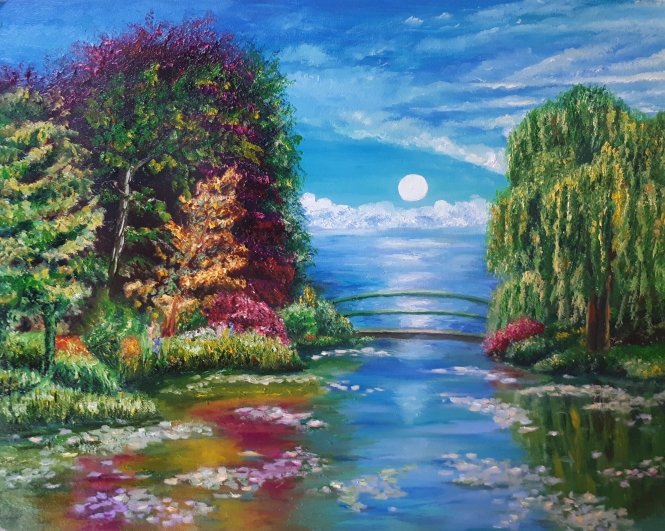 Painting for sale online - Moon Garden