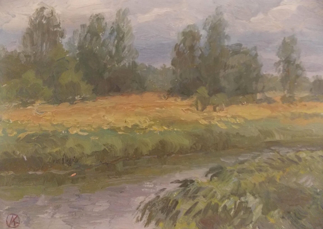 Painting for sale online - Windy afternoon. Valdai