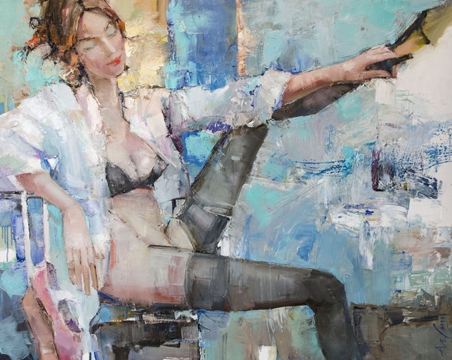 Painting for sale online - The taste of turquoise