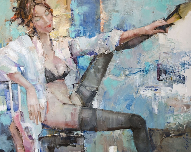 Painting for sale online - The taste of turquoise