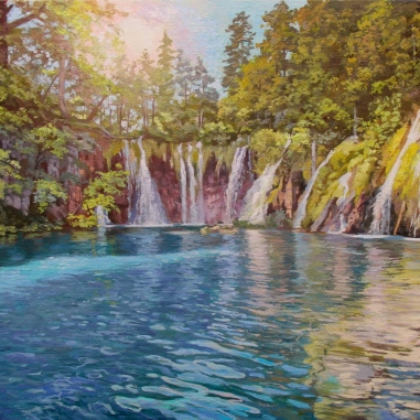 Painting for sale online - Plitvice Lake
