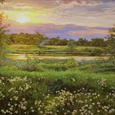 Painting for sale online - A swarm of dandelions