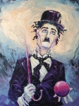 Painting for sale online - Charlie Chaplin. An unforgettable story