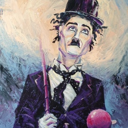 Painting for sale online - Charlie Chaplin. An unforgettable story