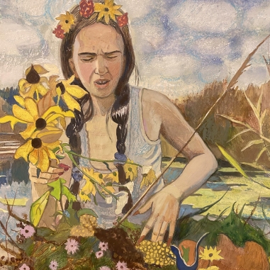 Painting for sale online - Bitten by a lizard