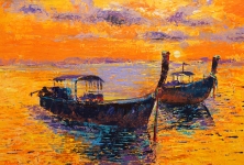 Painting for sale online - Thoughts at Sunset