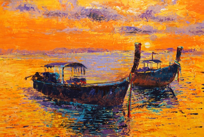 Painting for sale online - Thoughts at Sunset