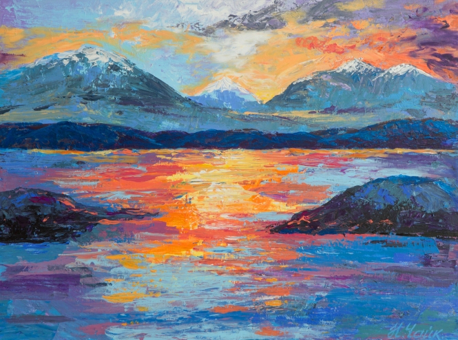 Painting for sale online - Mountain landscape