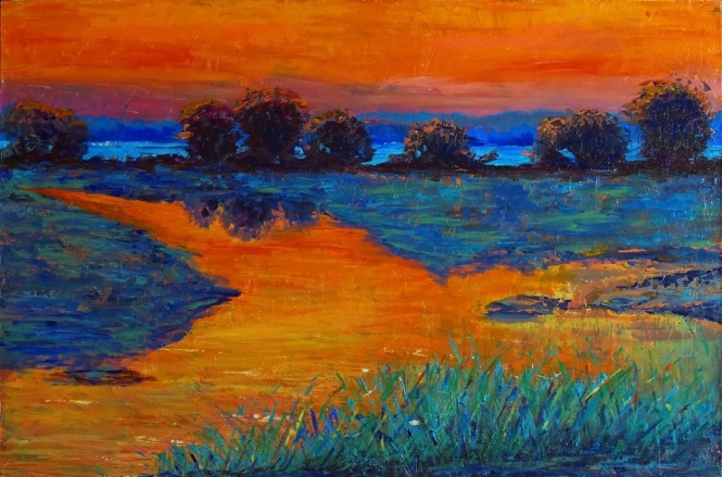 Painting for sale online - Evening heat